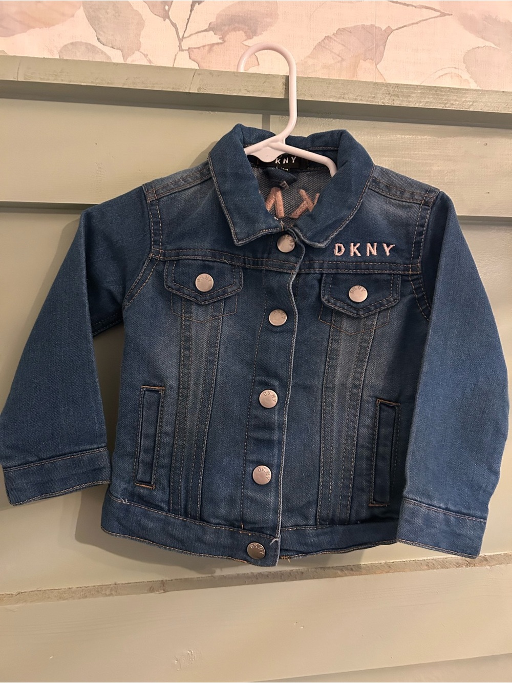 DKNY Girls' Dark Blue Denim Jean Jacket